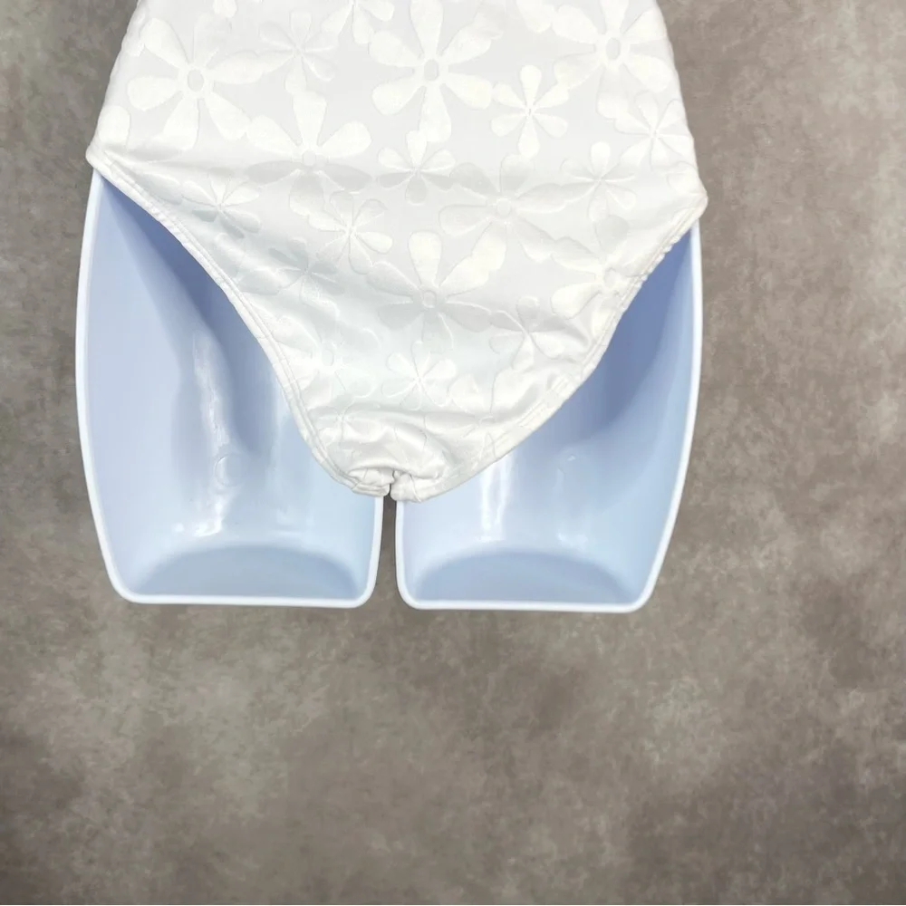 Kenny Flowers The Santorini White Floral Jacquard Underwire One Piece NWT - Picture 7 of 10